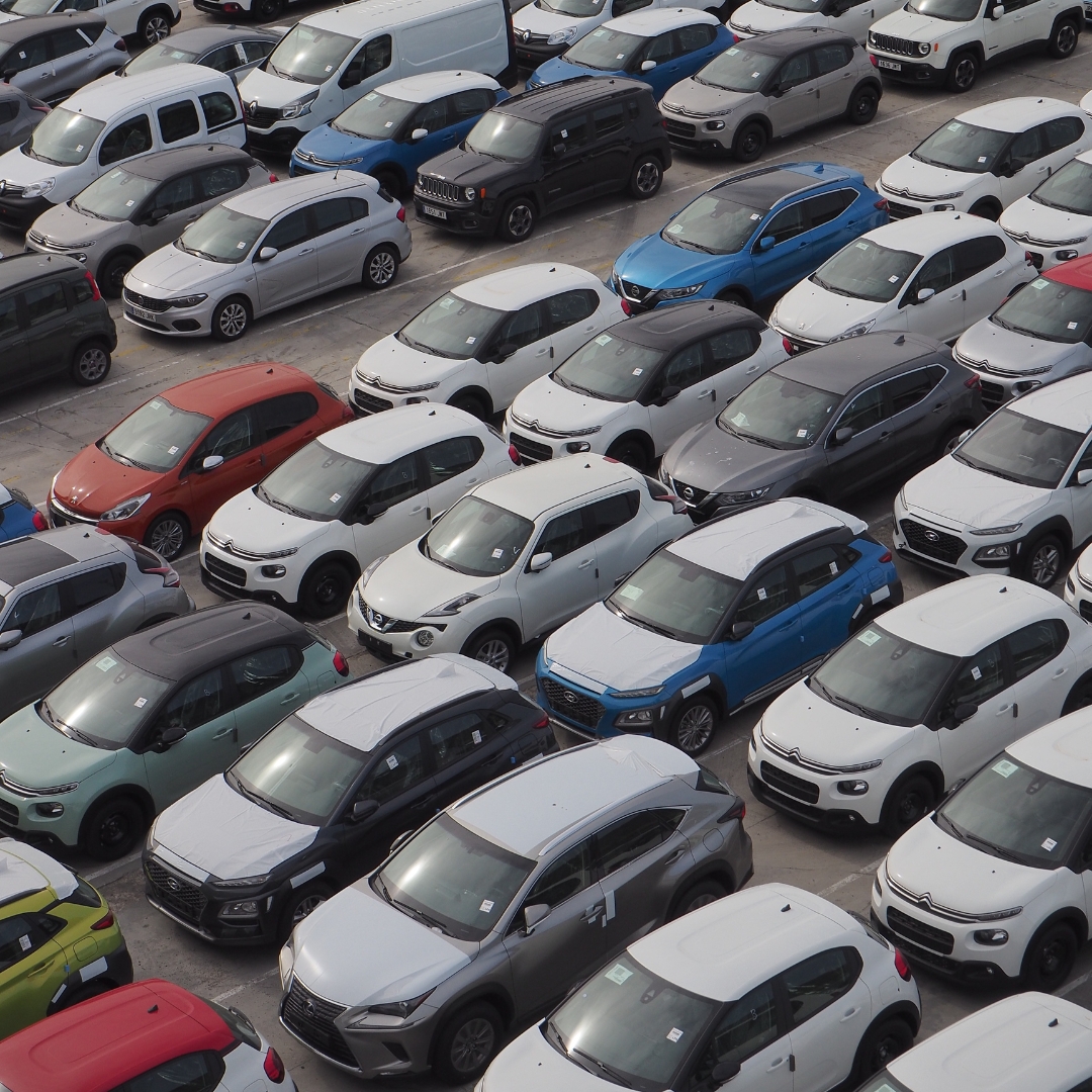 parking lot of cars