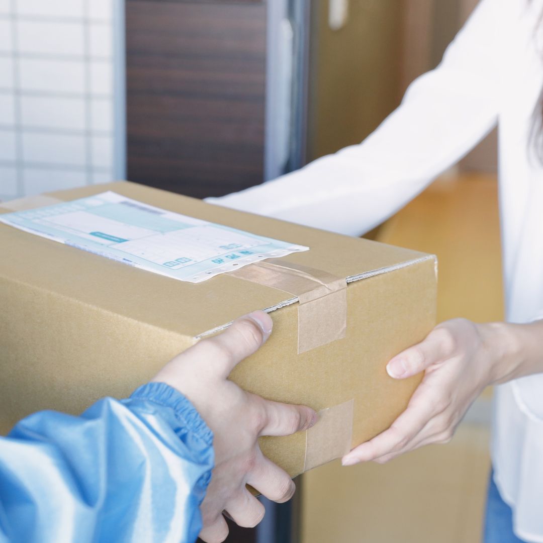 person delivering package